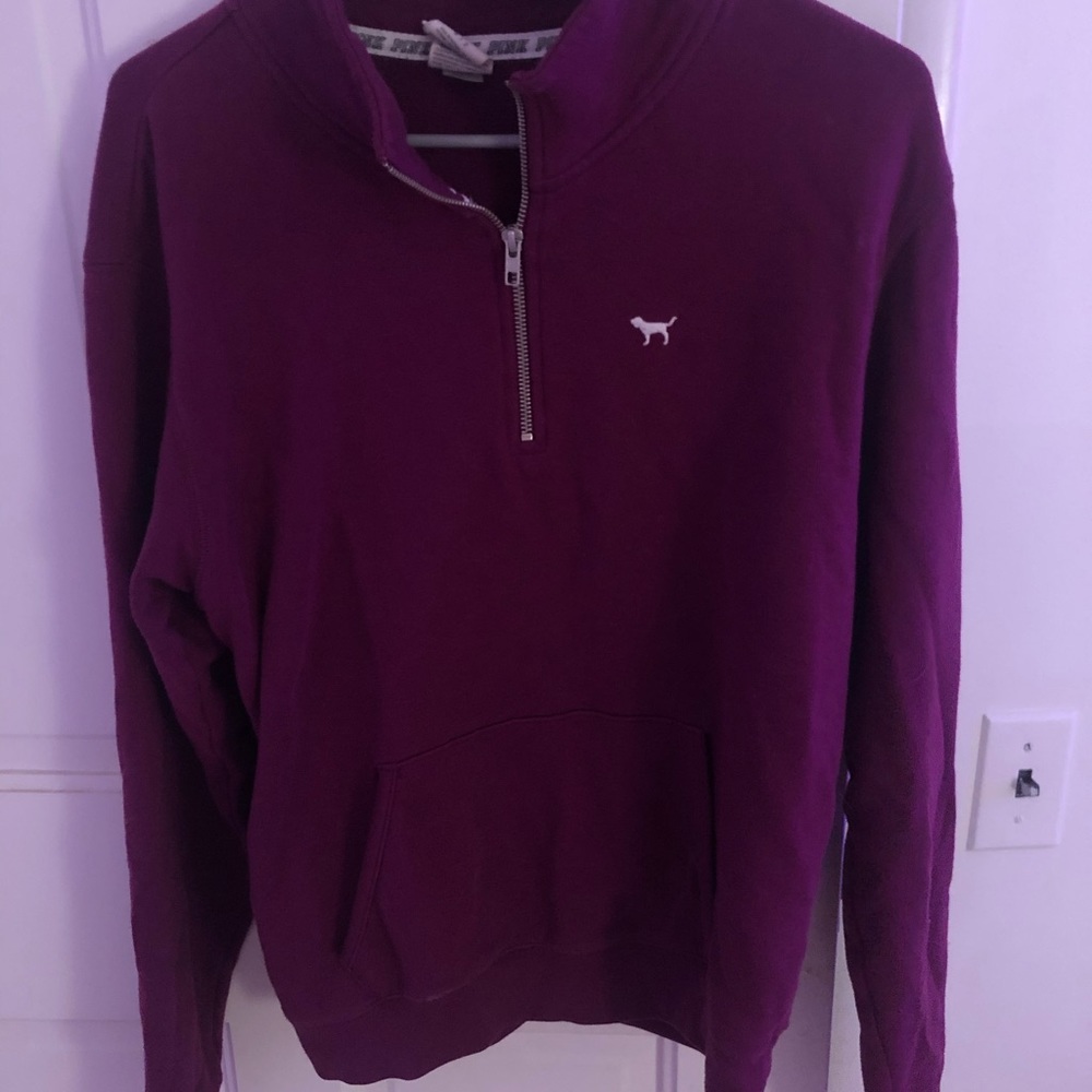 PINK quarter zip! barley worn - taking mos…